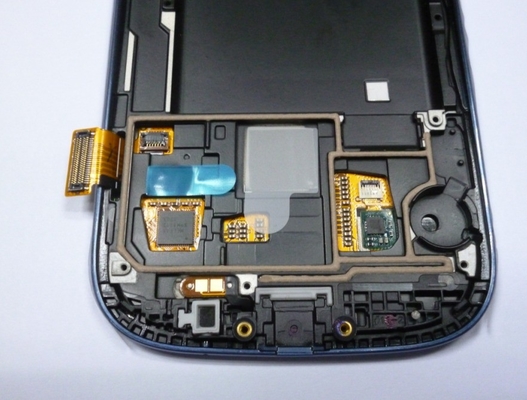 хорошее качество 4,8 Samsung LCD дюйма экрана касания с рамкой для S3 i9300 LCD с синью цифрователя реализация
