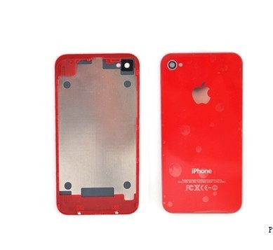 хорошее качество Стекло задней стороны обложки частей OEM iphone 4 набора преобразования красное, снабжение жилищем батареи реализация