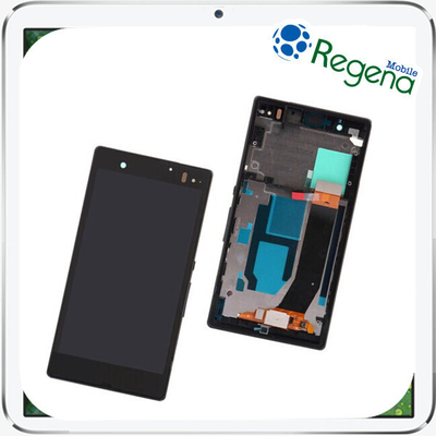 хорошее качество Агрегат цифрователя сотового телефона экрана касания LCD для Сони z L36h C6603 реализация