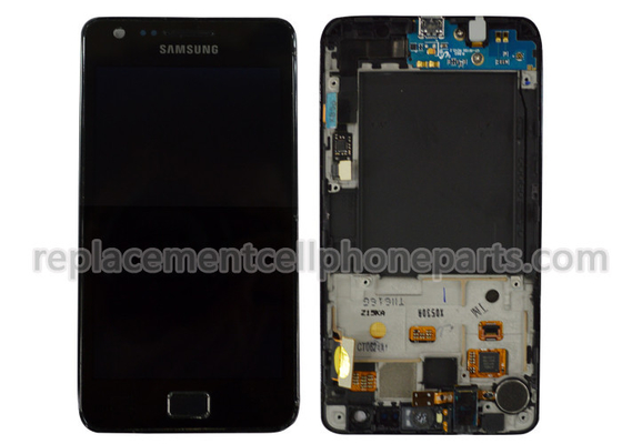 хорошее качество Черная галактика s2 i9100 LCD Samsung с запасными частями цифрователя экрана касания реализация
